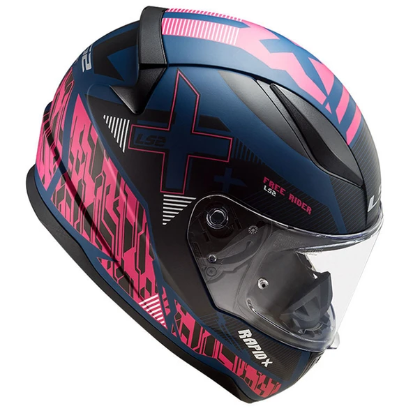 LS2 Rapıd 2 Xtreet Kapalı Motosiklet Kaskı Mat Mavi-mor - 3