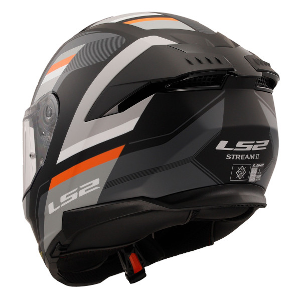 Ls2 Stream 2 Vintage Full Face Motosiklet Kaskı Mat Siyah Gri - 3