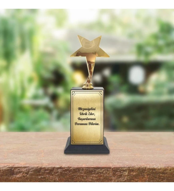 Mezuniyet Tebrik Gold Yıldız Büyük Boy Oskar Ödülü HK2218 ürün görseli