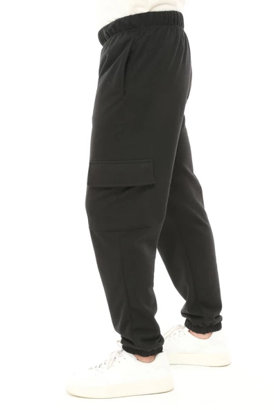 Erkek Kargo Cepli Jogger Eşofman Altı İndigo - 12