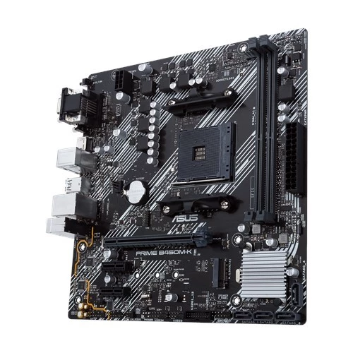 ASUS PRIME B450M-K II DDR4 M2 PCIe NVME DVI PCIe 16X v3.0 AM4 mATX - 6