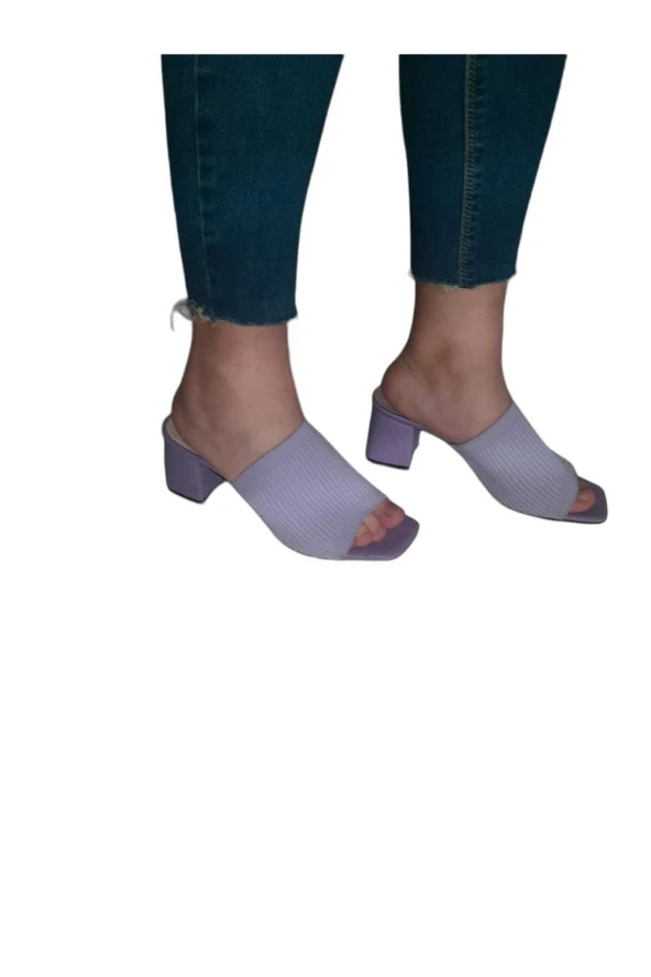 Lila Topuklu Terlik - 2