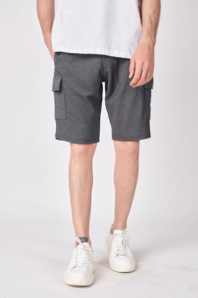 Erkek Pamuk Karışımlı Oversize Bermuda - 5