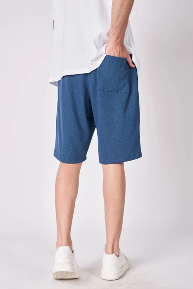 Erkek Pamuk Karışımlı Oversize Bermuda - 8