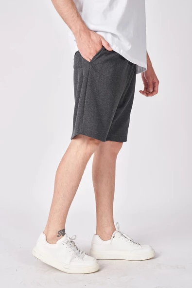Erkek Pamuk Karışımlı Oversize Bermuda - 11