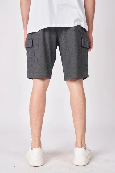 Erkek Pamuk Karışımlı Oversize Bermuda - 8