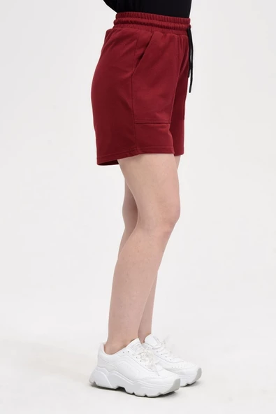 Kadın Şort Bordo - 2
