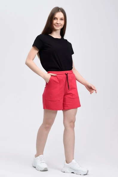 Kadın Şort Bordo - 8