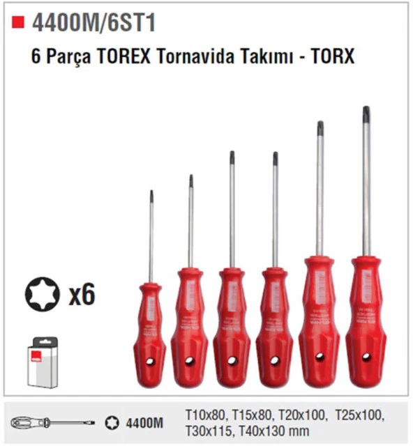 Ceta Form 6 Parça Torex Tornavida Takımı-Torx