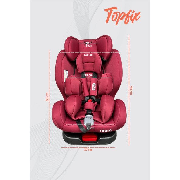 NİONİ TOPFİX BORDO 0-36 OTO KOLTUĞU - 4
