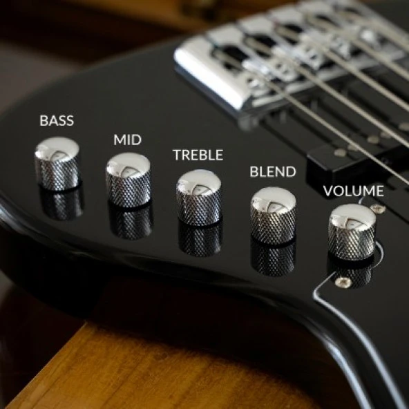 CORT NJS5BK BAS GİTAR, 5 TELLİ, SİYAH, ÇANTALI - Resim 3