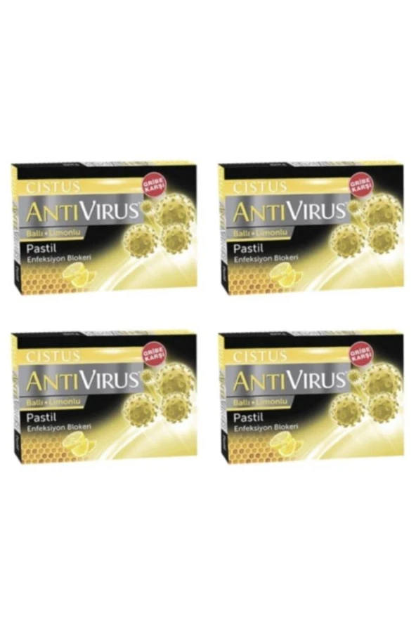 Cistus Antivirus Ballı Limonlu Pastil 4'Lü PAKET (SKT:02/2025)