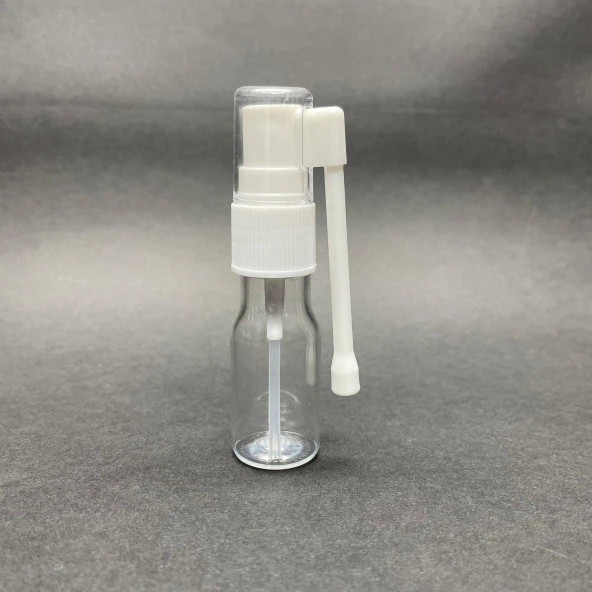 10 cc Pet Şişe - Beyaz Oral Spreyli  - 10 ml Boğaz Spreyli Plastik Şişe  x 10 Adet - 1