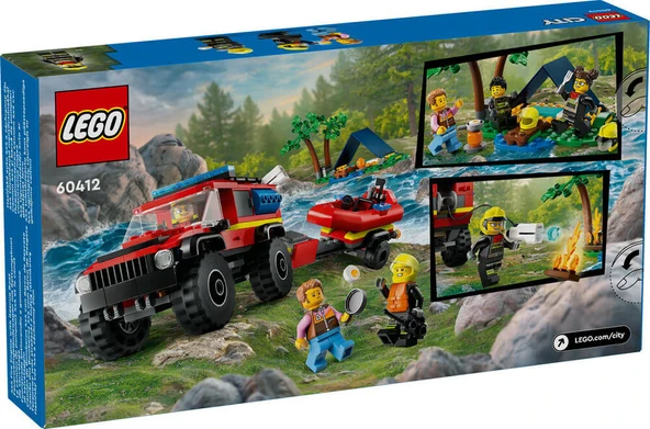 LEGO-60412 City 4x4 Kurtarma Botlu İtfaiye Kamyonu - Resim 13