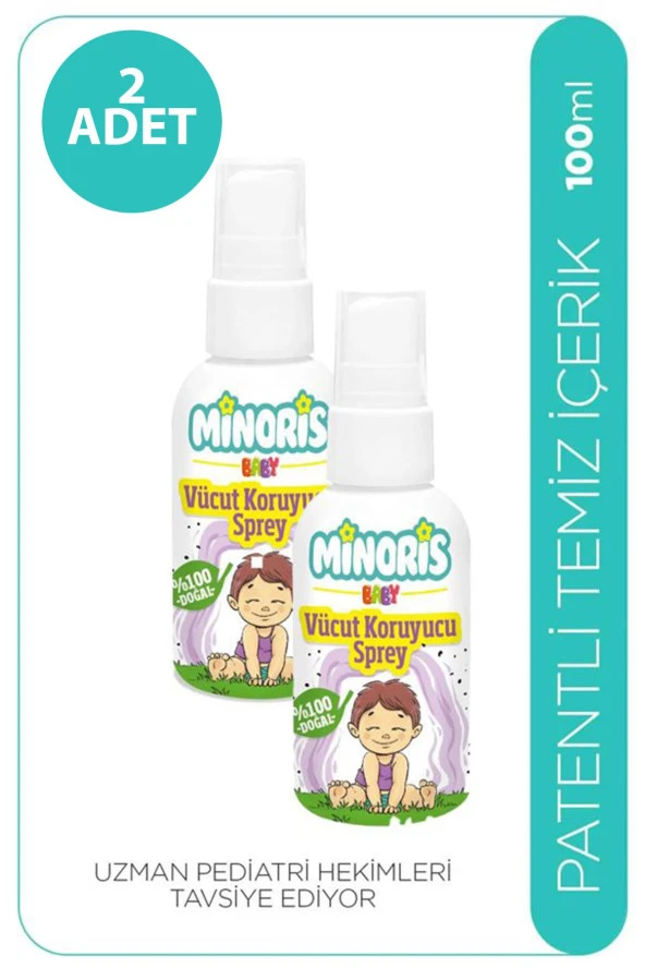 Minoris Baby Vücut Koruyucu Sprey 100 ml X 2 Adet