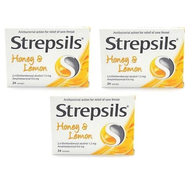 Strepsils Bal ve Limon Aromalı 24'lü Pastil 3 Adet