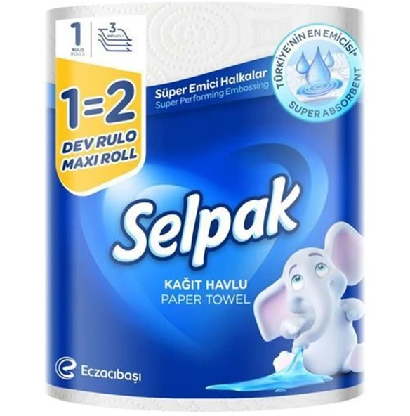Selpak Kağıt Havlu (3 Katlı) Dev Rulo Pk