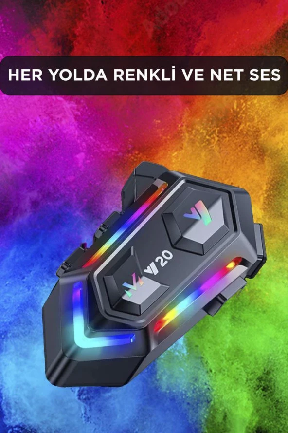 Torima Y20 Siyah Bluetooth Motosiklet Kulaklığı Intercom Motorsiklet Kulaklık - Resim 2