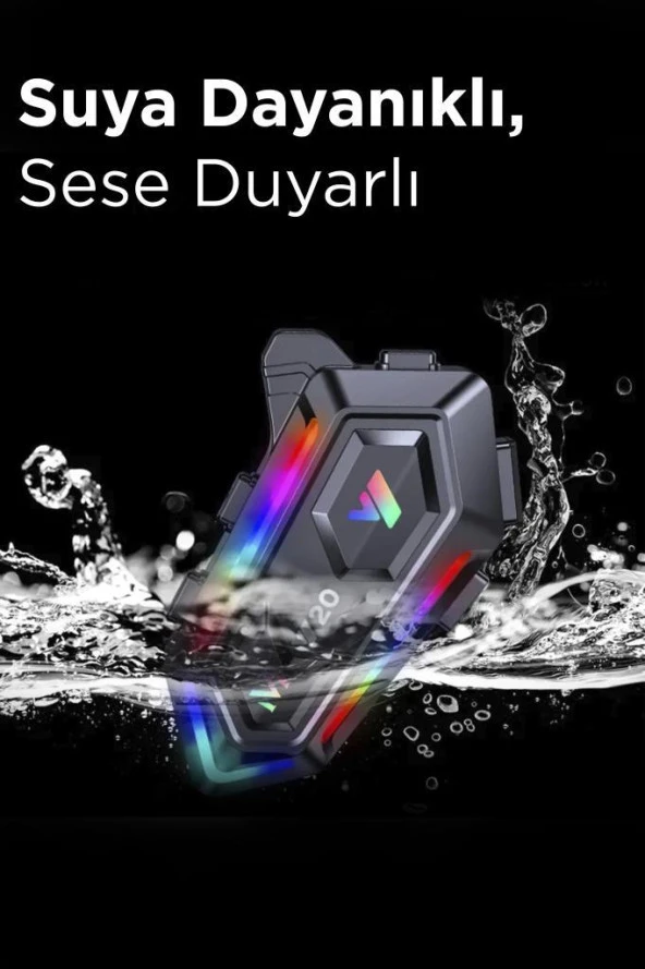 Torima Y20 Siyah Bluetooth Motosiklet Kulaklığı Intercom Motorsiklet Kulaklık - Resim 4