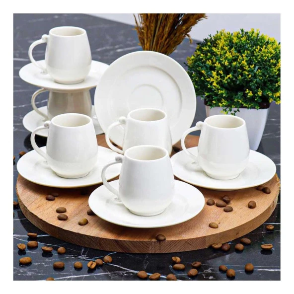 Perotti Alvaro 6 Kişilik Porselen Kahve Fincan Takımı 11919