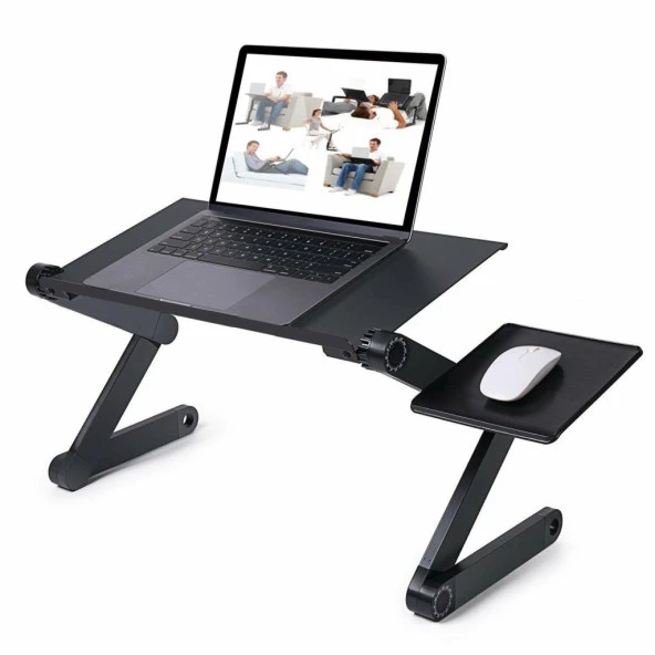 Yükseklik Ayarlı Laptop Notebook Ders Çalışma Masası MousePadli