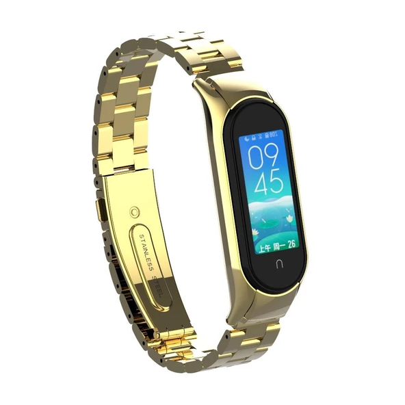 Xiaomi Mi Band 5 Mi Band 6 Uyumlu Çelik Steel Kordon Kayış - 4