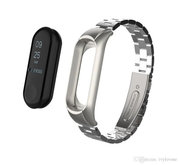 Xiaomi Mi Band 5 Mi Band 6 Uyumlu Çelik Steel Kordon Kayış - 5