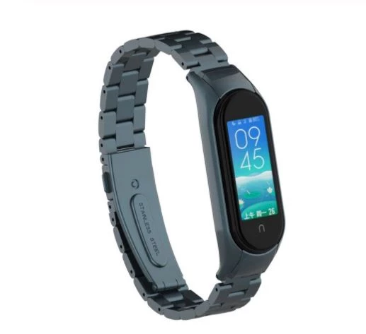 Xiaomi Mi Band 5 Mi Band 6 Uyumlu Çelik Steel Kordon Kayış - 8