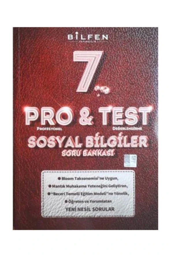 Bilfen Yayıncılık 7. Sınıf Sosyal Bilgiler Pro Test Soru Bankası