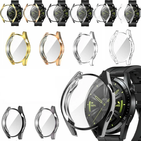 Huawei Watch Gt3 46mm Silikon Kapak Kılıf Ekran Koruyucu