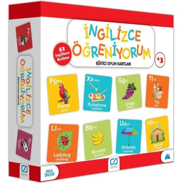 Eğitici Kartlar İngilizce Öğreniyorum - 3