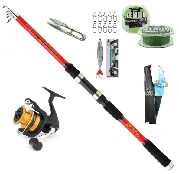 Daiwa Sweepfire 240cm 20-50gr Fx C3000 Tele Spin Olta Takımı Seti - 1