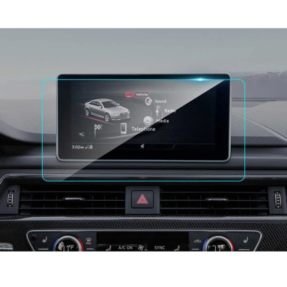 Audi Q5 Quattro Design 2018-2020 Navigasyon Temperli Ekran Koruyucu