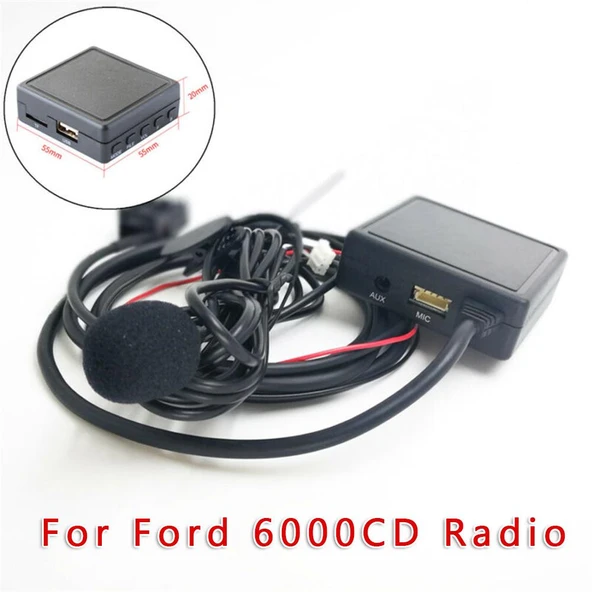 Ford Focus Fiesta Mondeo CMax Bt 5.0 Mikrofonlu Aux Adaptörü Sku5 Usb Tf Kart Girişi - 2