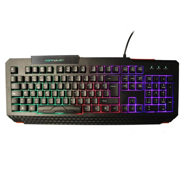 Konfulon V2 Rgb Işıklı Gaming Oyuncu Türkçe Q Klavye