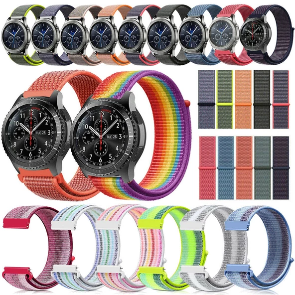 Samsung Gear Watch 3 41mm Active 2 40 44mm Uyumlu Loop Örgü Kordon