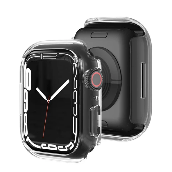 Apple Watch 7 Serisi 41mm Rubber Sert Plastik Mat Kılıf Kapak - 8