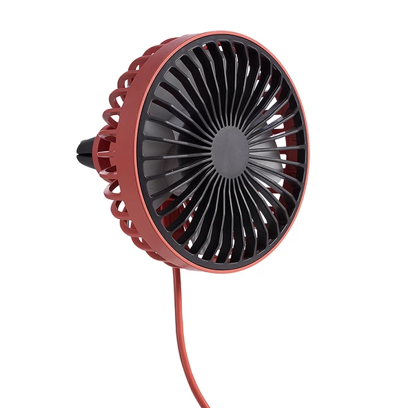 Araç Oto Havalandırma Taşınabilir 3 Kademe Işıklı Fan Vantilatör F829 - 3