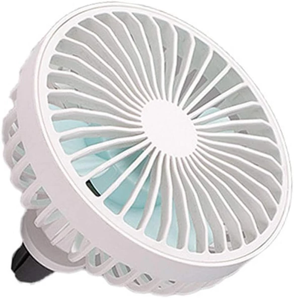Araç Oto Havalandırma Taşınabilir 3 Kademe Işıklı Fan Vantilatör F829 - 10