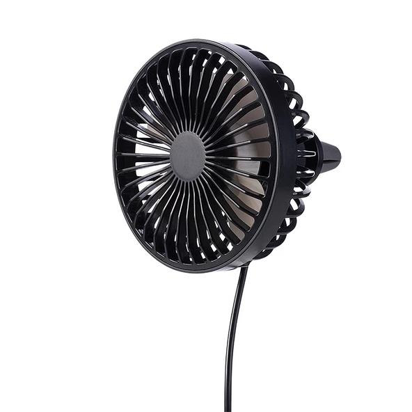 Araç Oto Havalandırma Taşınabilir 3 Kademe Işıklı Fan Vantilatör F829 - 11