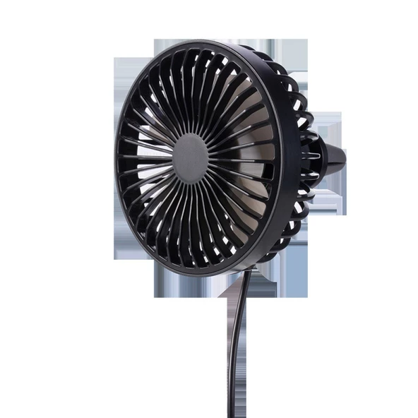 Araç Oto Havalandırma Taşınabilir 3 Kademe Işıklı Fan Vantilatör F829 - 5