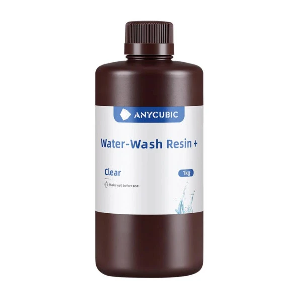 Anycubic Water Washable(Suda Yıkanabilir) UV Reçine 1Kg Şeffaf