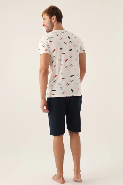 Arnetta 2984 Skateboard Erkek Şort Pijama Takım - 3