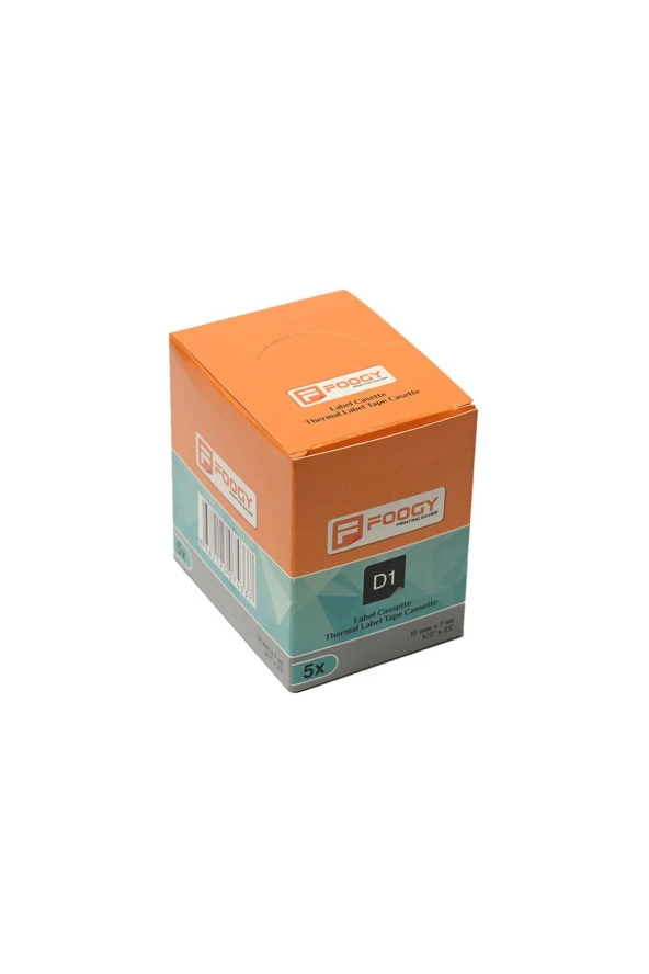 Dymo D1 Uyumlu Etiket Plastik Beyaz - 12 mm x 7 mt - 45013 - Eko Paket 5 li - 3