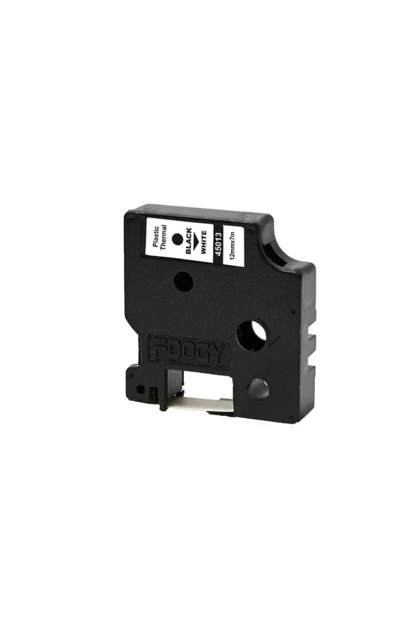 Dymo D1 Uyumlu Etiket Plastik Beyaz - 12 mm x 7 mt - 45013 - Eko Paket 5 li - 6