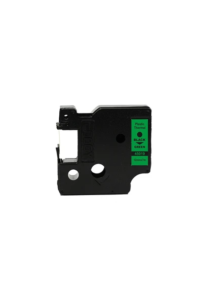 Dymo D1 Muadili Etiket Plastik Yeşil - 12 mm x 7 mt - 45019 - Eko Paket 5 li - 5