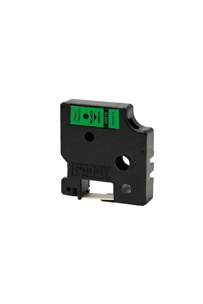 Dymo D1 Muadili Etiket Plastik Yeşil - 12 mm x 7 mt - 45019 - Eko Paket 5 li - 4