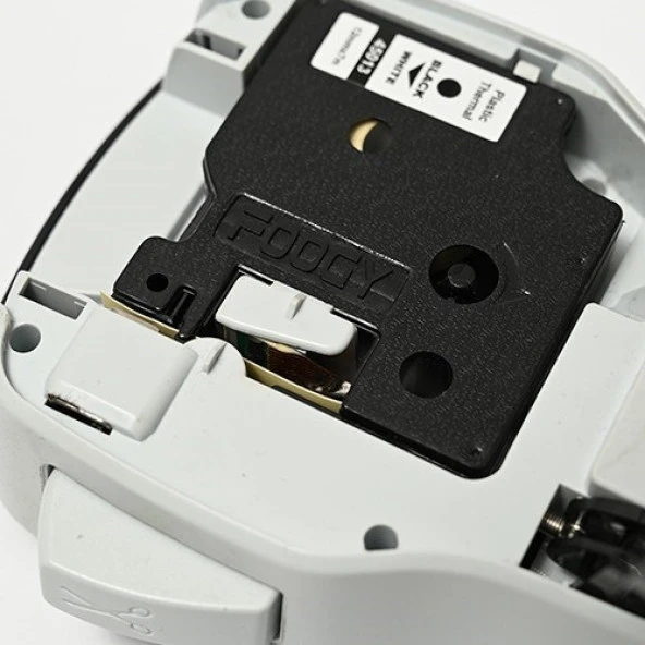 Foogy Dymo D1 Muadili Etiket Plastik Turuncu - 12 mm x 7 mt - 45460 Eko Paket 5'li - Resim 4