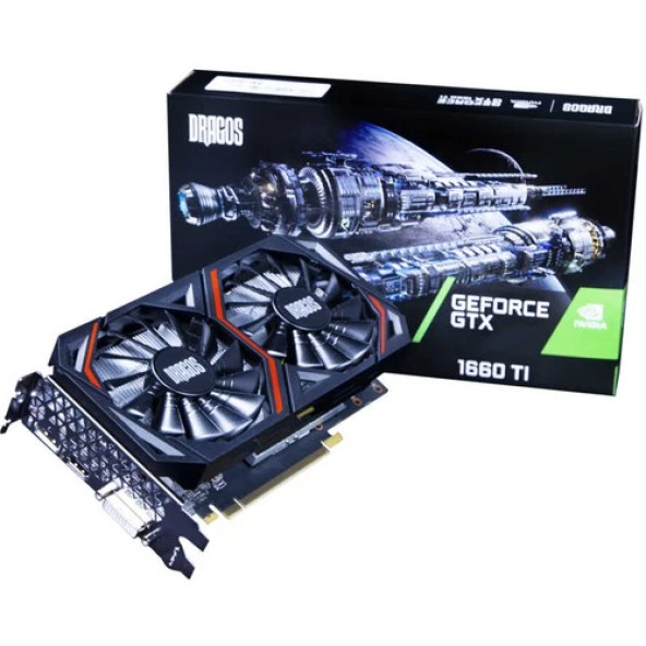 DRAGOS CUDA GTX1660TI 6GD6 NVİDİA GDDR6 192BİT HDMİ.DVİ.DP ÇİFT FAN 6GB EKRAN KARTI (BOX)