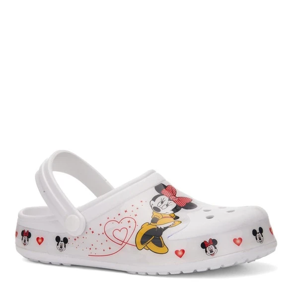 Albishoes Kadın Crocs Modeli Mickey Mouse Desenli Kaymaz Taban Plaj Havuz Deniz Sandalet Terlik